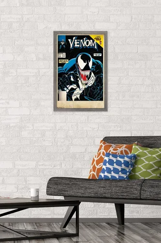 Miniatura 2 de Trends International Marvel Comics Venom - Póster de pared con cubierta protectora letal #1, 14.725 x 22.375 pulgadas, versión enmarcada de madera