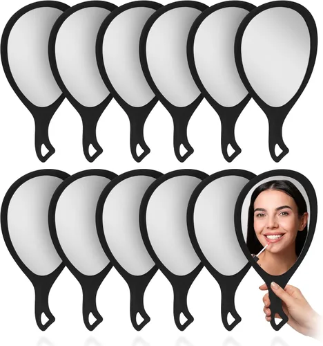 Miniatura 16 de Zadro Espejo de mano grande con asa, espejos de salón para estilistas, espejo de mano grande para maquillaje, para colgar en la pared
