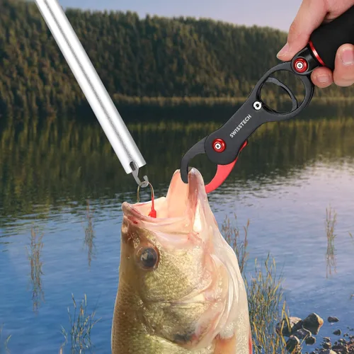 Miniatura 6 de Swiss+Tech Kit de herramientas de pesca, pinza de pescado con escala, alicates de pesca multifunción, tijeras de línea trenzada, equipo de pesca