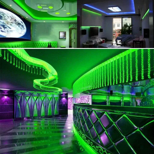 Miniatura 4 de SUYOOULIN Tira de luces LED, AC110V/120V 16.4ft/5m 15000LM SMD 2835 600 LEDs Tiras de luz impermeable IP44 Cinta LED. 2 veces brillo que las tiras