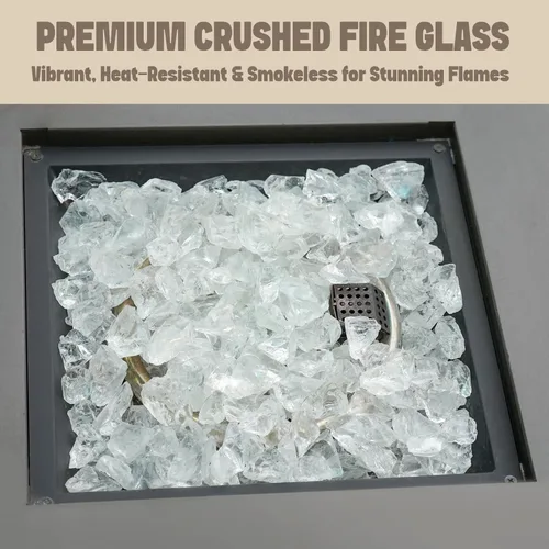 Miniatura 4 de Mr. Fireglass Vidrio de fuego triturado para hoguera natural o de propano, 10 libras de vidrio reciclado decorativo para chimenea y paisajismo