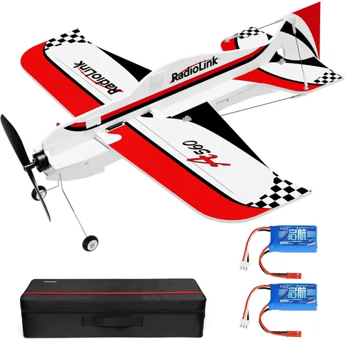 Radiolink A560 Plug & Play (PNP) Avión 3D Radio Control 580mm de Envergadura con 6 Modos de Vuelo, Controlador de Vuelo Byme-A de 4 Canales con