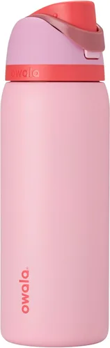 Miniatura 48 de Owala FreeSip - Botella de agua aislada de acero inoxidable con popote, botella de agua deportiva sin BPA, ideal para viajes, 32 onzas, verde putting