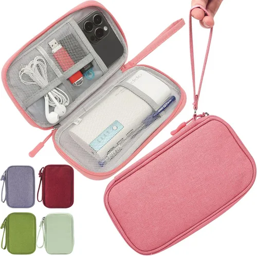 Miniatura 14 de CAAORDKSO Estuche Organizador Electrónico, Estuche Organizador de Cables de Viaje, Estuche Organizador de Accesorios Electrónicos, Estuche