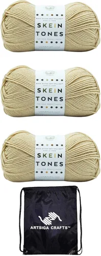 Miniatura 13 de Lion Brand Basic Stitch Hilo Acrílico Anti-Bolitas Ecru 202-098 (3 Madejas - Mismo Lote de Tinte) Worsted Mediano #4 Hilo Acrílico para Crochet