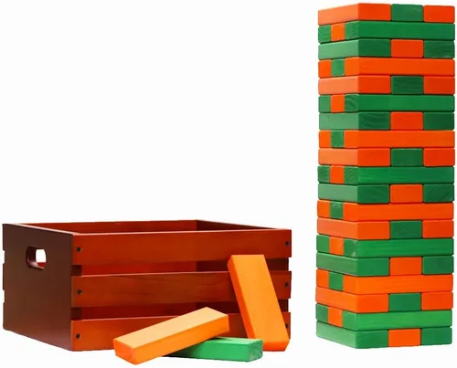 Miniatura 31 de Tailgating Pros Maderas gigantes de primera calidad con caja manchada: ¡elige los colores de tu equipo! Juego gigante para patio al aire libre