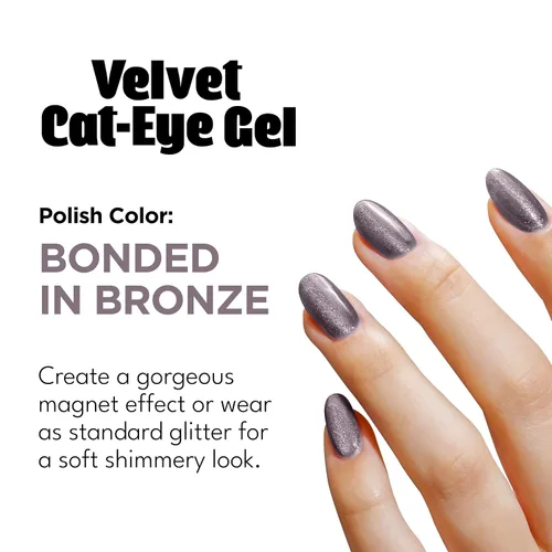 Miniatura 2 de Red Carpet Manicure Fortify & Protect - Esmalte de gel con imán de terciopelo bronce para uñas fuertes y saludables, impregnado con vitamina A