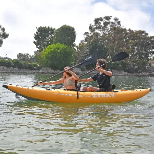 Miniatura 4 de NIXY Tahoe Kayak inflable – Kayak de alta calidad para 2 personas, diseño duradero para dos adultos, portátil y estable con características