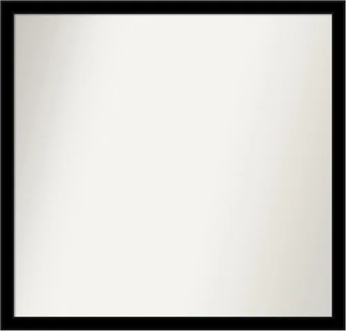 Miniatura 233 de Amanti Art Espejo de baño negro para sobre el fregadero, 22 x 22 pulgadas, hecho a medida, Eva negro y plateado, delgado espejo de tocador cuadrado