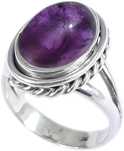 Miniatura 13 de Anillo fino de plata esterlina 925 para mujer, hecho a mano, joyería de piedras preciosas, anillo de moda (1379)