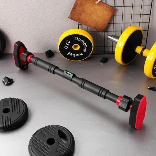 Miniatura 3 de ULTECHNOVO Barra de dominadas ajustable para puerta, sin taladro, barra de entrenamiento de fuerza, equipo portátil de gimnasio en casa con bloqueo