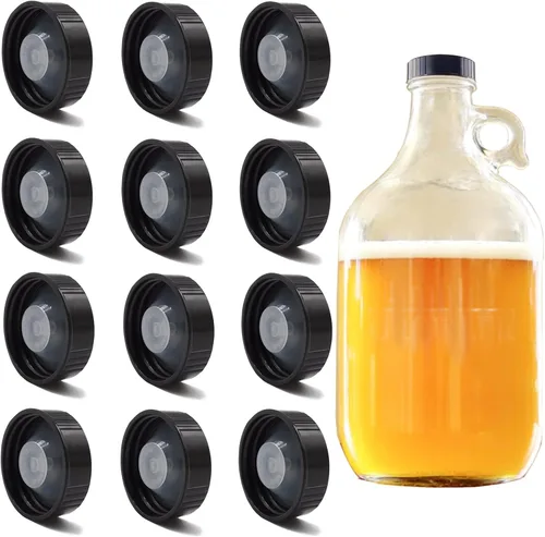 Paquete de 12 tapas de cultivo de 1.496 pulgadas, tapas de rosca de sello de polietileno, tapas de polipropileno compatibles con jarras de vidrio de