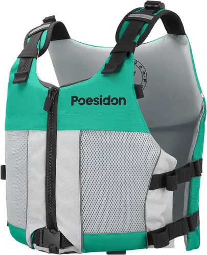 Miniatura 9 de Poseidon Chaleco salvavidas ajustable de seguridad acuática - Diseño clásico unisex con compartimentos de almacenamiento frontal/trasero