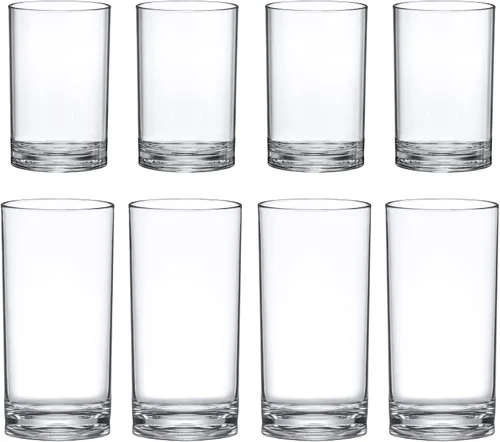 Miniatura 4 de Amazing Abby - Probity - Vasos de plástico de 10 onzas y 16 onzas (juego de 8), vasos de plástico para beber, vasos de plástico reutilizables, sin