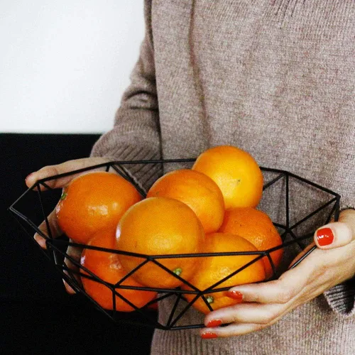 Miniatura 7 de Cesta de frutas para cocina, frutero decorativo para el hogar, verduras y dulces, alambre de metal, soporte para frutas para encimera, centro