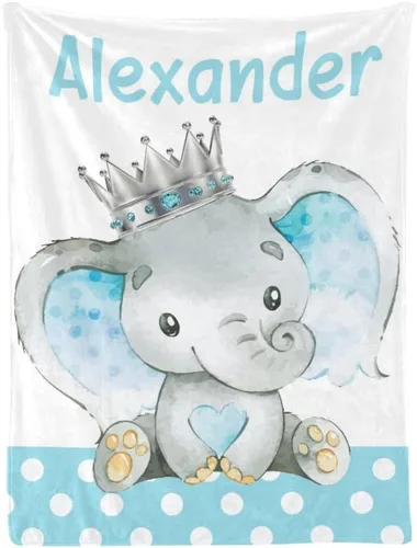 Miniatura 14 de Manta personalizada con nombre, manta de bebé súper suave con nombre, flor y corona, regalos para bebés y niñas, adecuada para recién nacidos