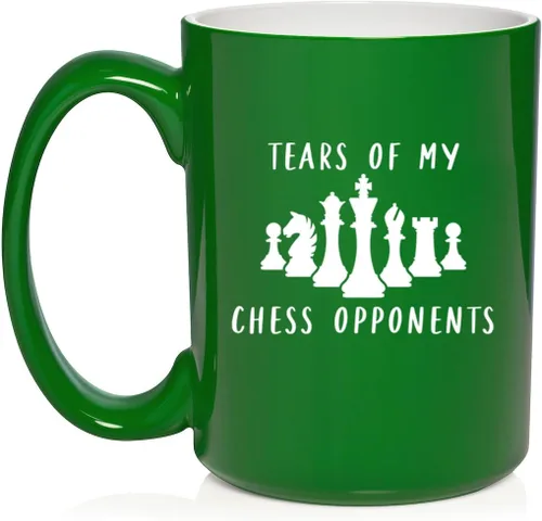 Miniatura 14 de Daylor Taza de café de cerámica con diseño de los oponentes de las lágrimas de mi ajedrez, regalo para ella, él, amigo, compañero de trabajo