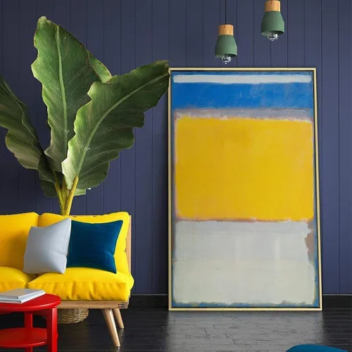 Cuadro sobre lienzo, impresiones maestras coloridas rojas y amarillas de la vendimia, cuadro de arte de pared en lienzo para la decoración del hogar