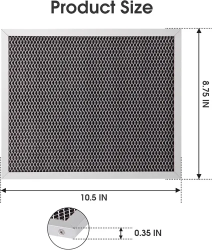 Miniatura 2 de 97007696 - Filtro de ventilación de campana extractora para campana extractora Broan Nutone 41F, 97007696, 9700568, 6105C Campana de ventilación