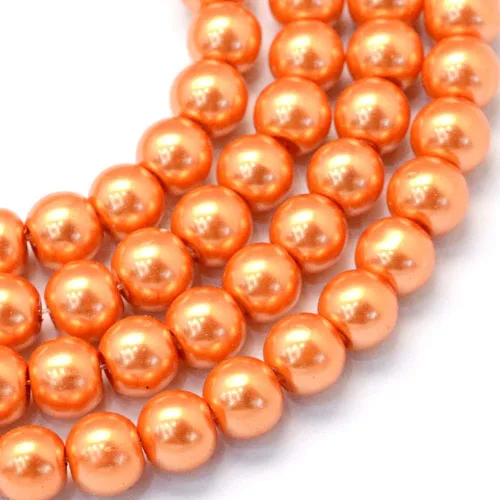Miniatura 15 de KISSITTY 105 unids/hebra Burly Wood Satin Luster Glass Round Pearl Spacer Bead Loose Beads 0.315 in para bricolaje joyería artesanía 31.4