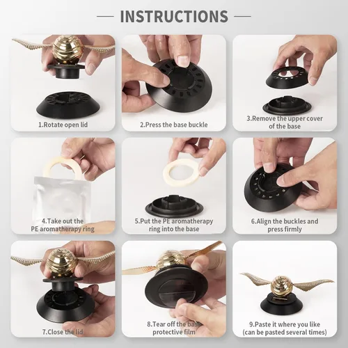 Miniatura 8 de Kwak's Ambientadores solares para automóvil, ambientador solar para automóvil con alas oscilantes para accesorios de decoración de autorrotación