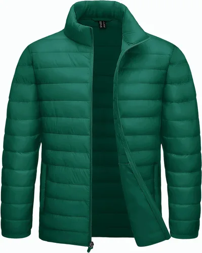 Miniatura 8 de TACVASEN Chaqueta Puffer Ligera para Hombre Chaquetas Acolchadas de Invierno Puffy Abrigadas Resistentes al Agua Resistentes al Viento Abrigos