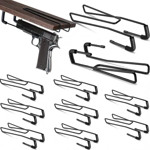 Miniatura 10 de Yaocom 10 piezas de soporte de exhibición de pistola para pistolas de interior para pistolas para pistolas para cajas fuertes, armarios y veteranos