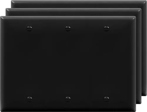 Miniatura 25 de Enerlites Cubierta de Dispositivo en Blanco Placa de Pared, Acabado Brillante, Tamaño 4-Gang 4.50" x 8.19", Policarbonato Termoplástico Irrompible