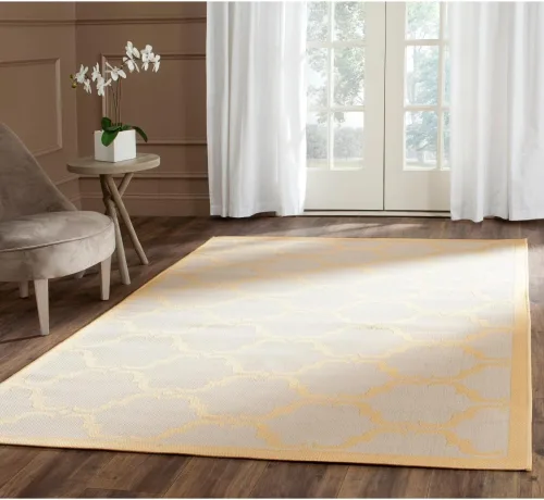 Miniatura 51 de SAFAVIEH Alfombra lavable al aire libre Courtyard Collection - 9 x 12 pies, beige y terracota, no desprende pelusa y fácil limpieza, ideal