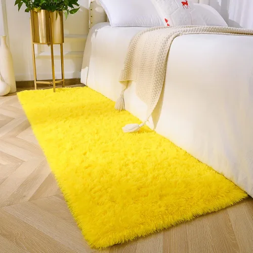 Miniatura 53 de Amearea Alfombra de Área Peluda Esponjosa para Dormitorio de Niños Sala de Estar, Extra Suave y Difusa Alfombras Peludas, Antideslizante, Alfombra