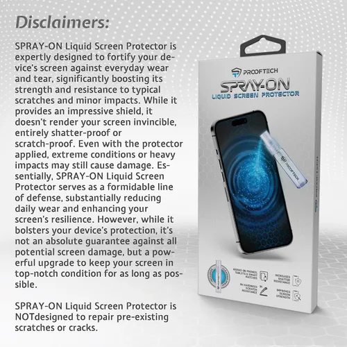 Miniatura 6 de ProofTech SPRAY ON Protector de pantalla de vidrio líquido para hasta 10 dispositivos, resistente a arañazos y grietas, nanoprotección para todos