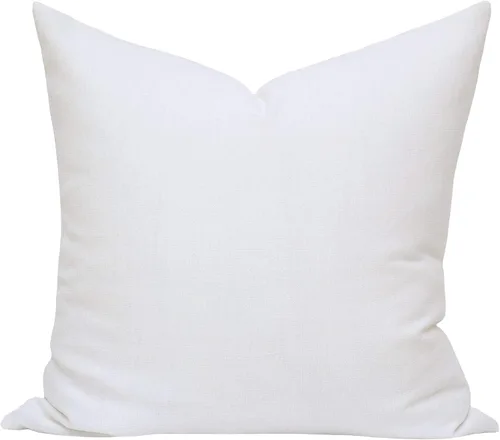Miniatura 2 de MoonRest® Paquete de 4 – Relleno de almohada cuadrada alternativa de plumón sintético – Funda de algodón tejido para almohada, cojín de sofá – 8 x 8