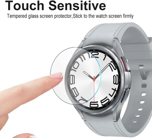 Miniatura 4 de [Paquete de 2] Funda para Samsung Galaxy Watch 6 Classic de 1.693 in, carcasa protectora ultrafina de policarbonato duro resistente al agua