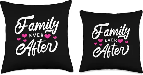 Miniatura 3 de Family Ever After - Proud Adoption Quote Adopted Saying Throw Pillow