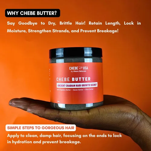 Miniatura 5 de Uhuru Naturals The Original Chebe - Mantequilla para el cabello (16 onzas) – Ayuda a reducir la rotura, apoya la retención de longitud y fortalece