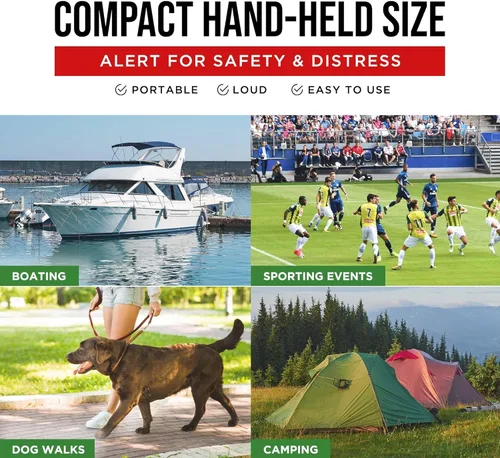Miniatura 3 de Guard Dog Security Bocina de aire para seguridad, bocina de sonido fuerte, bocina de aire mini de mano, bocina de niebla y de barco para navegación