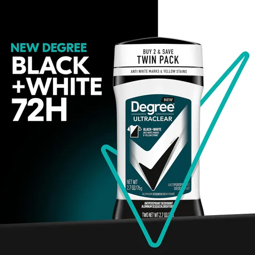 Miniatura 8 de Degree Men Desodorante Antitranspirante UltraClear Black+White 2 Unidades Protección contra el Sudor y el Olor de 72 Horas Antitranspirante