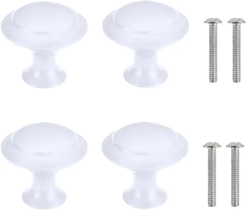 Miniatura 18 de 4 pomos de puerta de armario, pomo de puerta de cajón de armario para muebles de cocina, perilla de gabinete de acero inoxidable con tornillos, gris