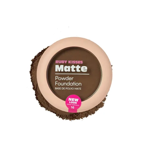 Miniatura 9 de Ruby Kisses Base en polvo, cobertura completa, base mate, maquillaje facial de larga duración, 0.35 onzas (coñac)