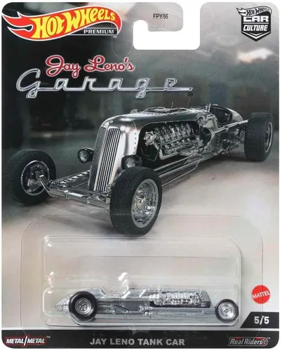 Miniatura 6 de Jay Leno - Coche cisterna de metal cepillado Jay Leno's Garage modelo fundido a troquel por Hot Wheels