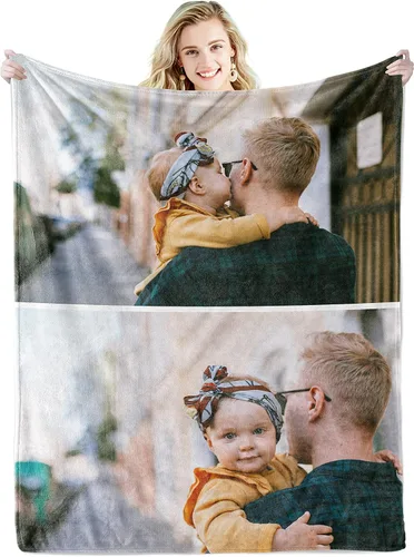 Miniatura 22 de Youltar Regalos personalizados para el día de la madre para mamá, manta de fotos personalizada de hija e hijo, 6 collages de fotos de 30 x 40