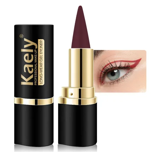 Miniatura 10 de evpct Delineador de ojos de gel negro y marrón 2 en 1, impermeable, a prueba de manchas, para Waterline, juego de pomadas de crema de cejas