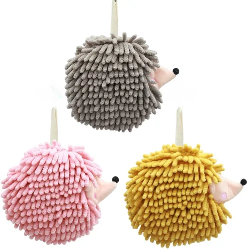 Miniatura 8 de Juego de 3 toallas de mano de felpilla con bucles para colgar, toallas de mano colgantes para baño o cocina, de secado rápido, toalla de baño