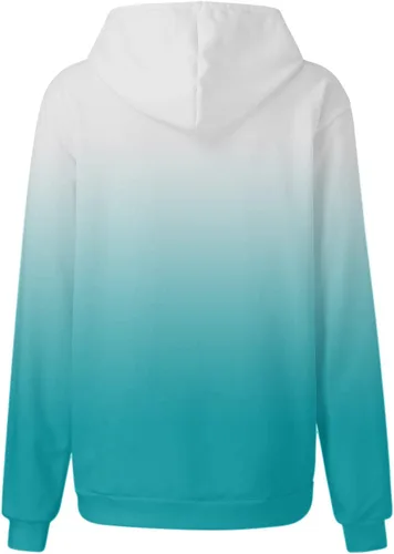 Miniatura 3 de Ceboyel Sudaderas de gran tamaño para mujer, teñido anudado, manga larga, sudaderas con capucha, ajuste holgado, ropa de moda para adolescentes