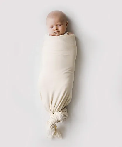 Miniatura 3 de Snuggle me Swaddle Manta de algodón orgánico, elástico suave, 47 x 47 pulgadas Natural