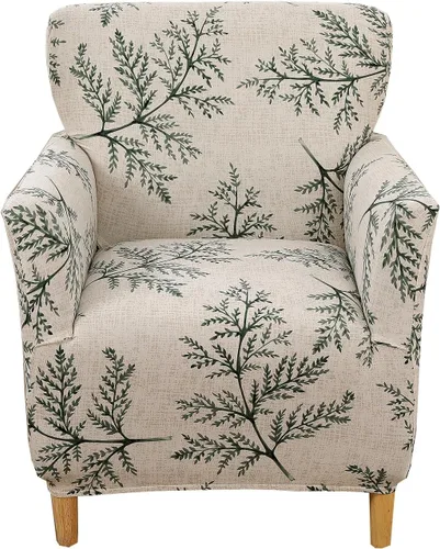 Miniatura 37 de CRFATOP - Funda elástica para sillón de mediados de siglo moderno de 1 pieza, fundas de silla de acento de jacquard con brazos, fundas de silla