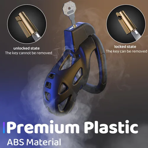 Miniatura 5 de Yivans Jaula de castidad masculina, jaula ligera de castidad para el cuerpo, resina segura para el cuerpo+jaula de pene ABS para hombres con anillo