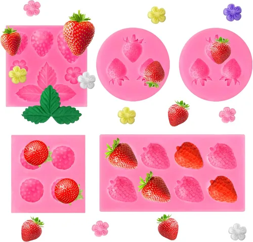 Miniatura 10 de 2 piezas de moldes de silicona con forma de flores, moldes de silicona para fondant y pastel, moldes de arcilla polimérica con forma de flor