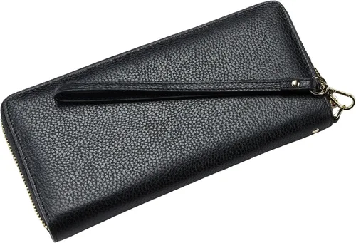 Miniatura 5 de Chelmon - Monedero para mujer de cuero genuino con bloqueo de señal RFID para tarjetas de crédito