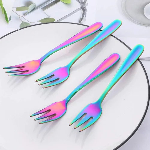 Miniatura 65 de Baikai - Juego de 12 tenedores para aperitivos, de acero inoxidable 18/10, con acabado de acero inoxidable, para cóctel, mini ensalada y fruta, 5.5
